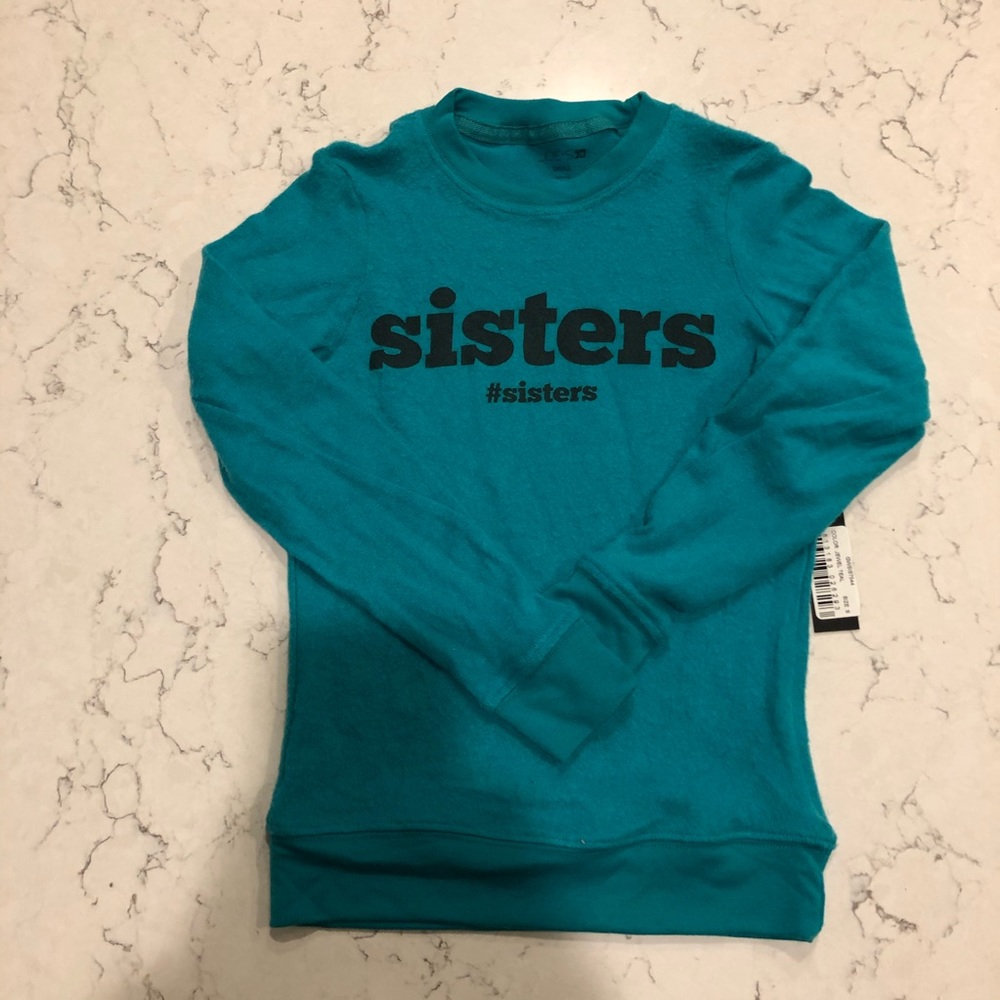 Girl’s Joes’s Jeans turquoise sweatshirt sz Small
